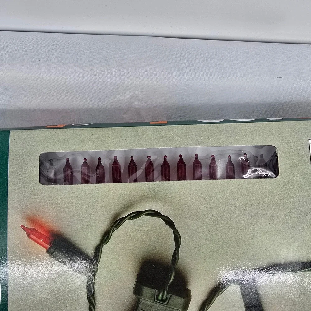 Vintage 1991 Target SuperBright 100 Red Christmas Lights End to End 47.5ft 100ct